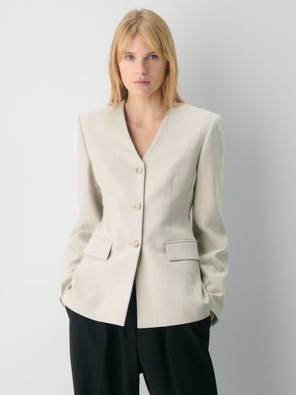 Aritzia Babaton Sidecar Blazer Size 6 Off White Structured Office Downtown Chic